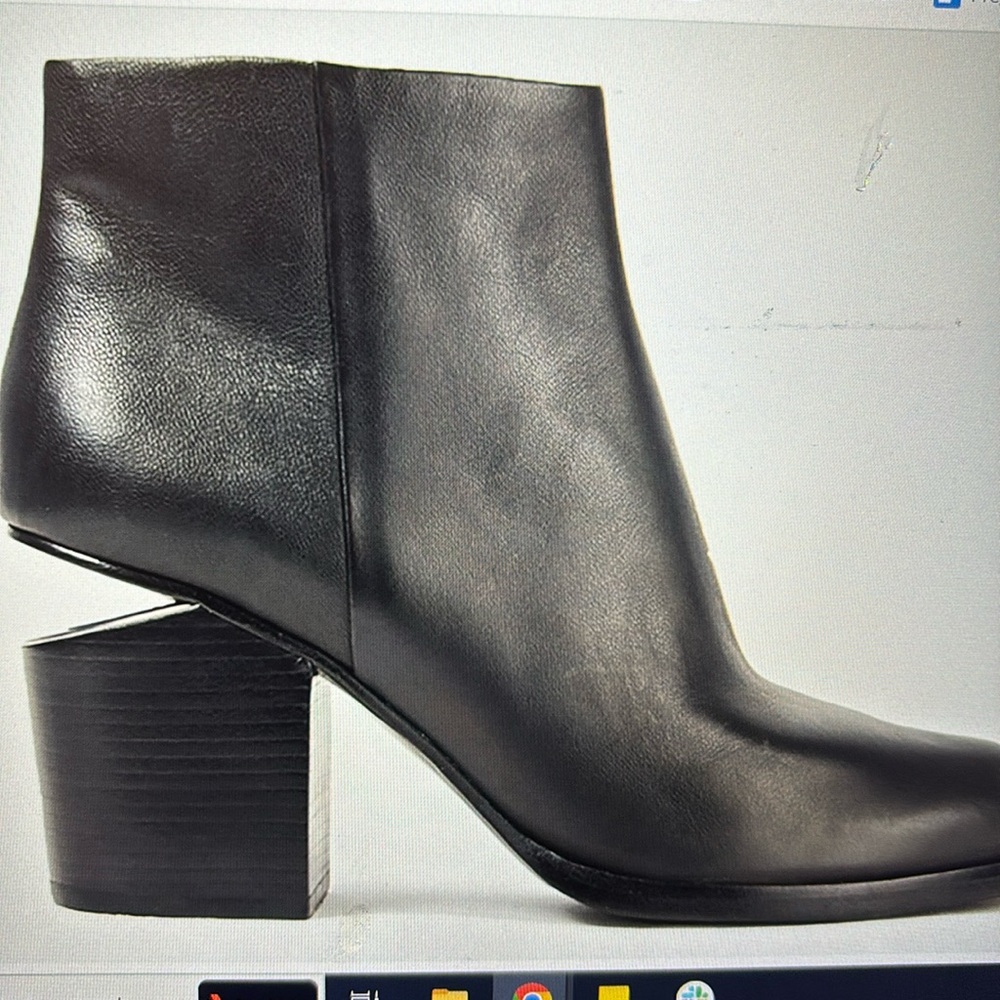 Alexander Wang Black Leather Ankle Booties